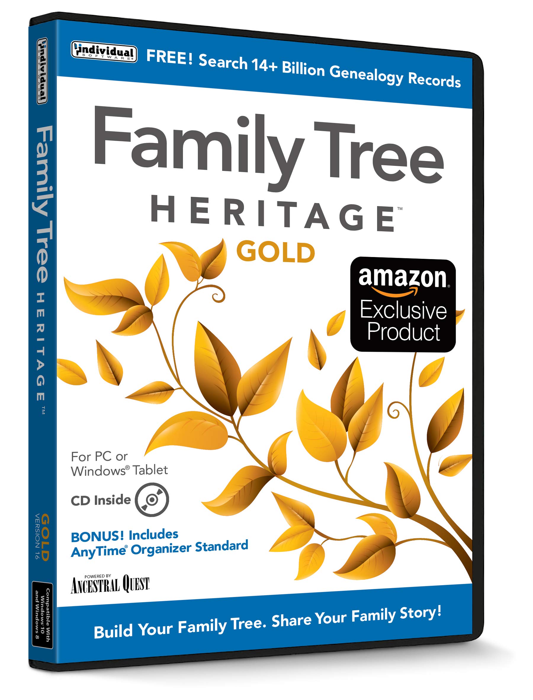 Family Tree Heritage Gold 16 - Genealogy Software - Includes Free Searches to Fa