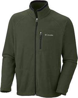 Columbia Fast Trek II - Forro polar con cremallera completa, para hombre, color verde y negro, talla XXL