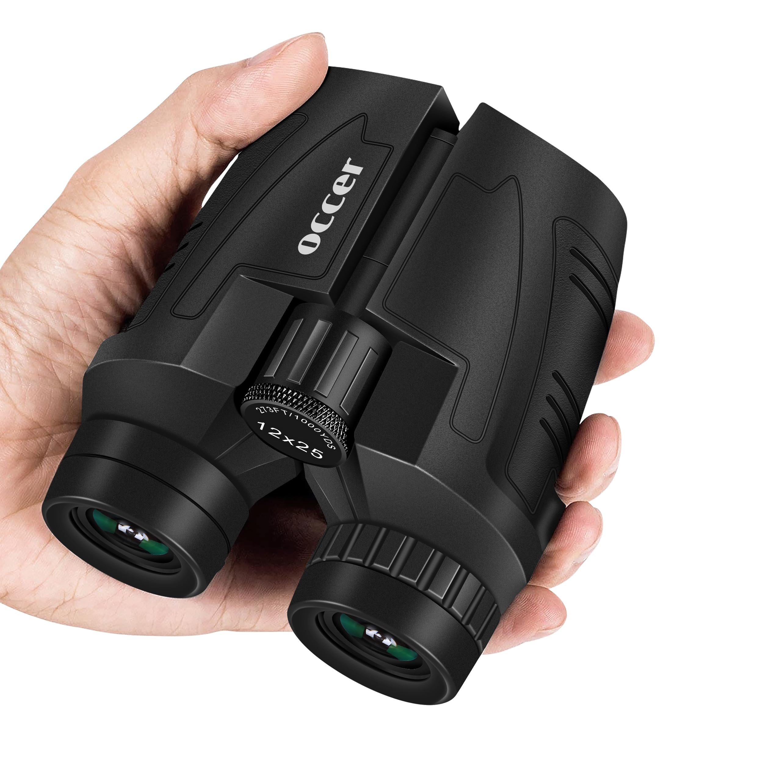 Occer 12x25 Compact Binoculars for Adults and Kids | High Powered, Easy Focus, L