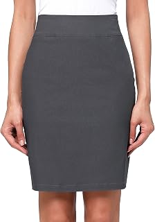Kate Kasin Women's Stretch Above Knee Pencil Skirt High Waist