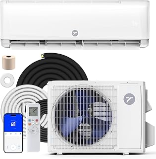 Temprium 12000 BTU Mini Split Air Conditioner, 115V 22 SEER2 AC & Heat Pump | Quiet ductless system for up to 750 Sq.Ft. Features R32 refrigerant, WiFi smart control & complete installation kit.