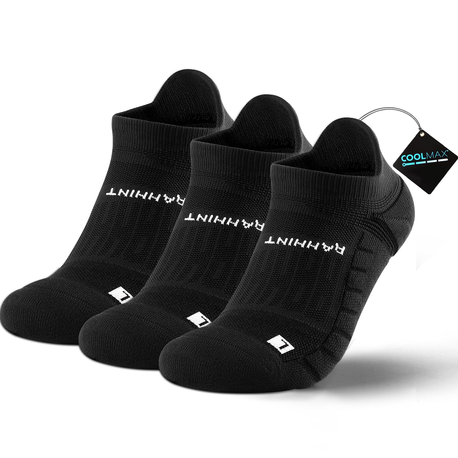 Coolmax Anti-Blister Cushioned Running Socks Ankle Compression for Women and Men
