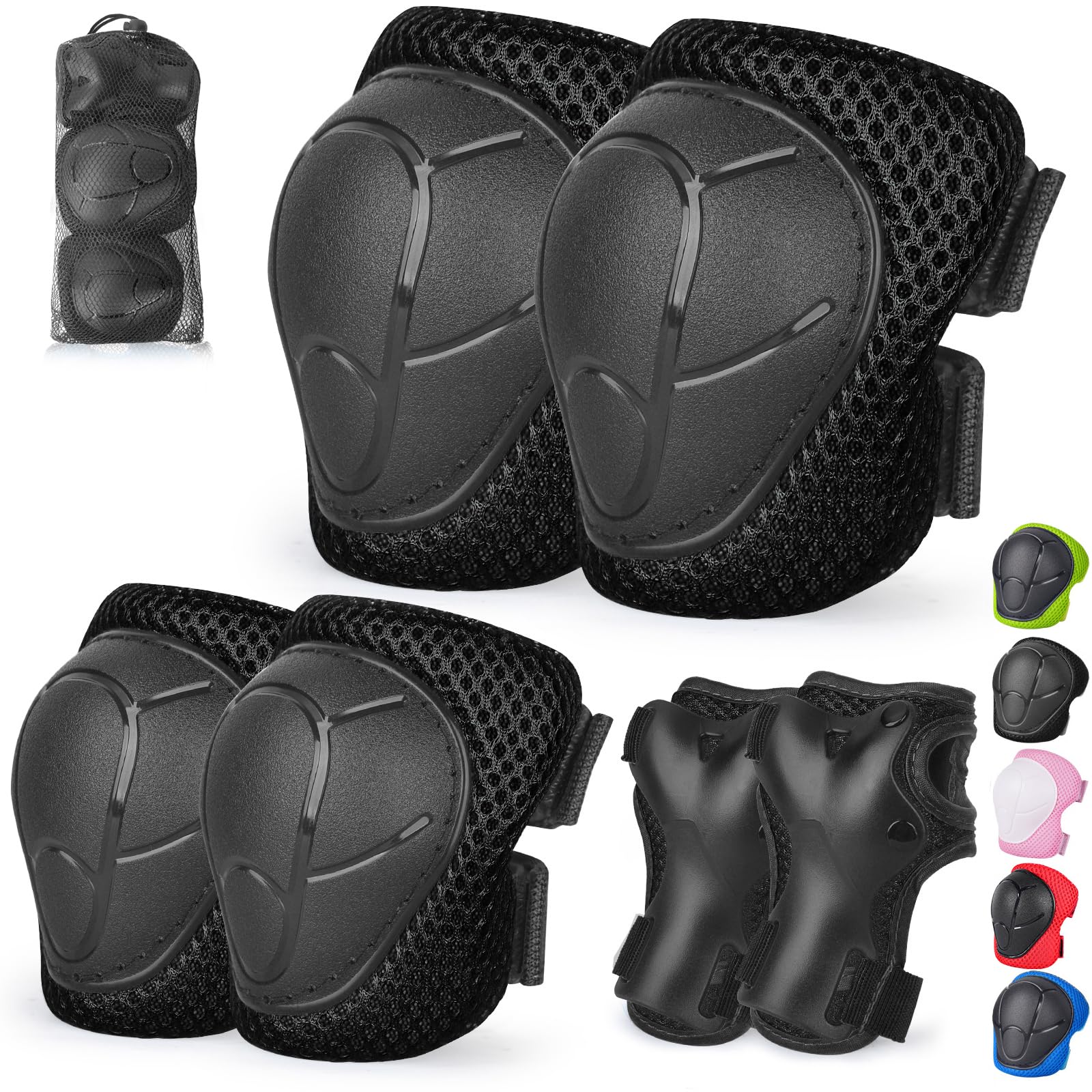 Banzk Kids/Youth Knee Pads and Elbow Pads Set with Wrist Guard 3 in 1 Kids Prote
