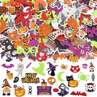 JULBEAR 900Pcs Bulk Halloween Foam Stickers for Kids Arts Crafts