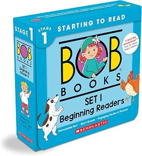 Bob Books - Set 1: Beginning Readers Box Set of 12 Paperbacks | Decodable Phonics Books, Ages 4 and up, Kindergarten (Stage 1: Starting to Read)