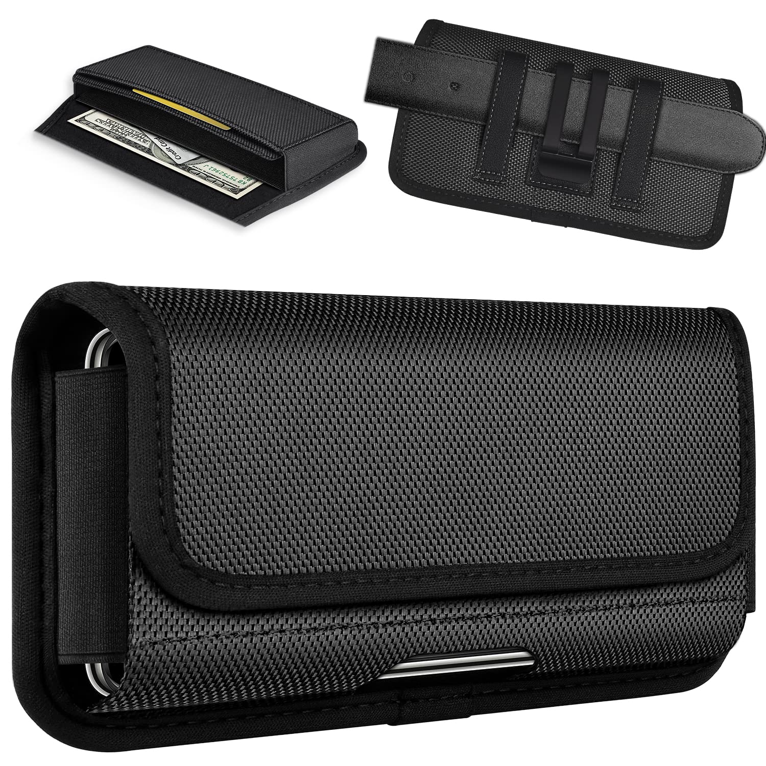 ykooe Rugged Nylon Holster Compatible with iPhone 17 16 15 14 13 12 & Pro Models