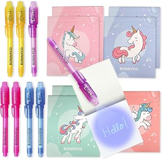 Bonnyco UV Pen and Notebook Unicorn Pack of 8 Party Bags Children's