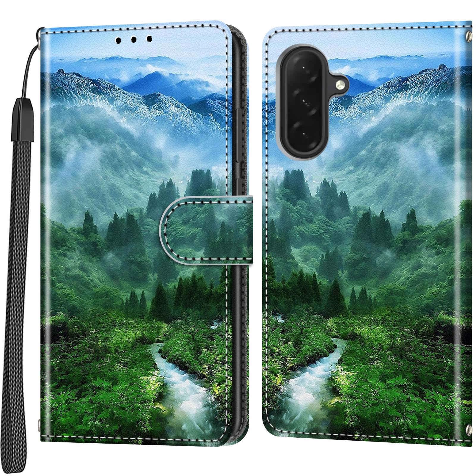 Cover for Samsung Galaxy A18 / A17 / A26 5G, Wallet PU Leather, Forest