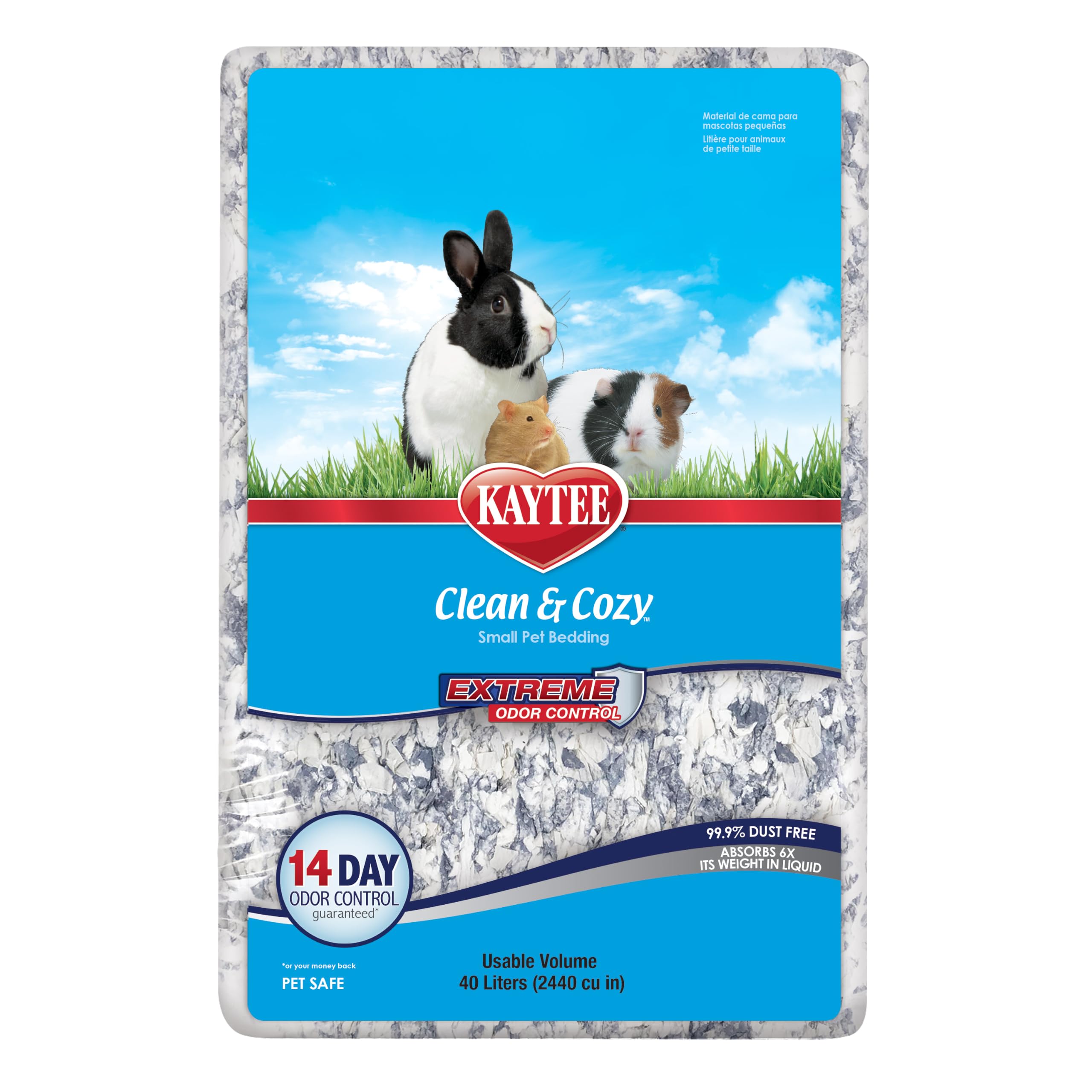 Kaytee Clean & Cozy Extreme Odor Control Hamster Bedding, 40 Liters | Small anim