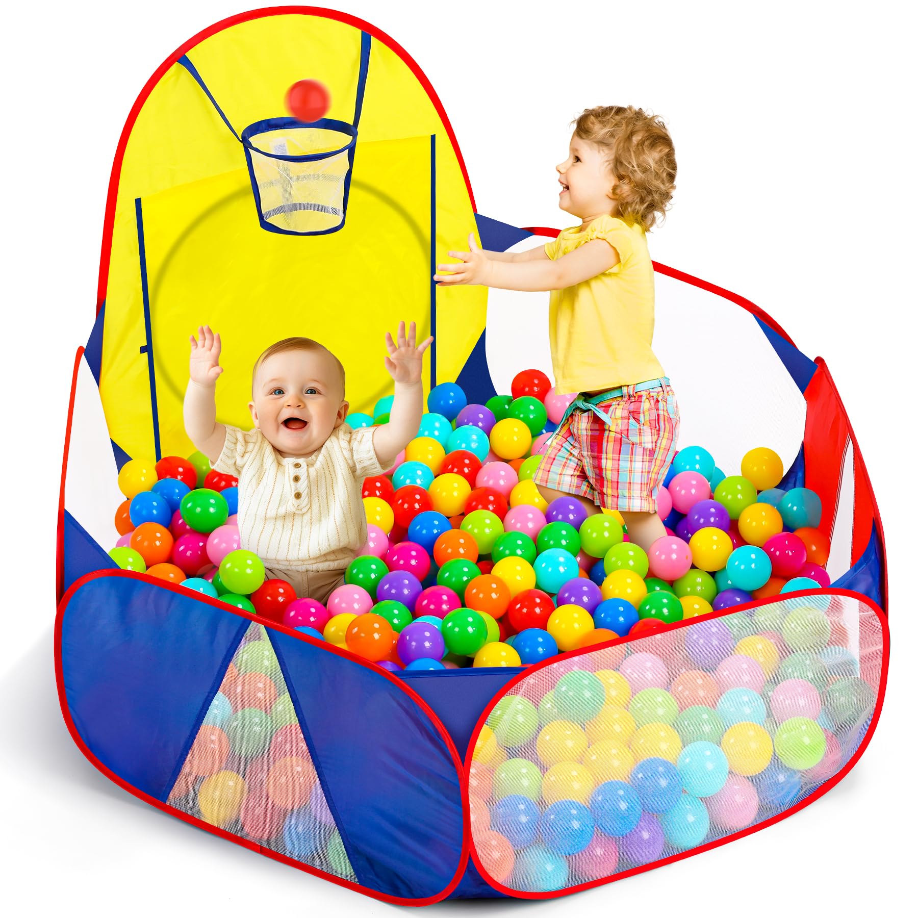 Eocolz Kids Ball Pit Large Pop Up Childrens Ball Pits Tent for Toddlers Playhous