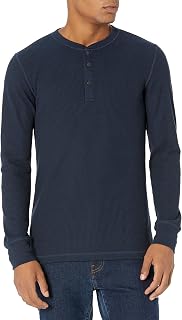 Amazon Essentials Men's Slim Fit Long Sleeve Honeycomb Henley Shirt