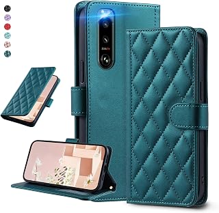 UnivoColors Quilted Leather-Style Case for Galaxy S22 5G (SCG13/SC-51C), Elegant High-Quality PU, Magnetic Closure, Card Slots, Stand Function, Full Screen and Lens Protection, Strap Included (Green)