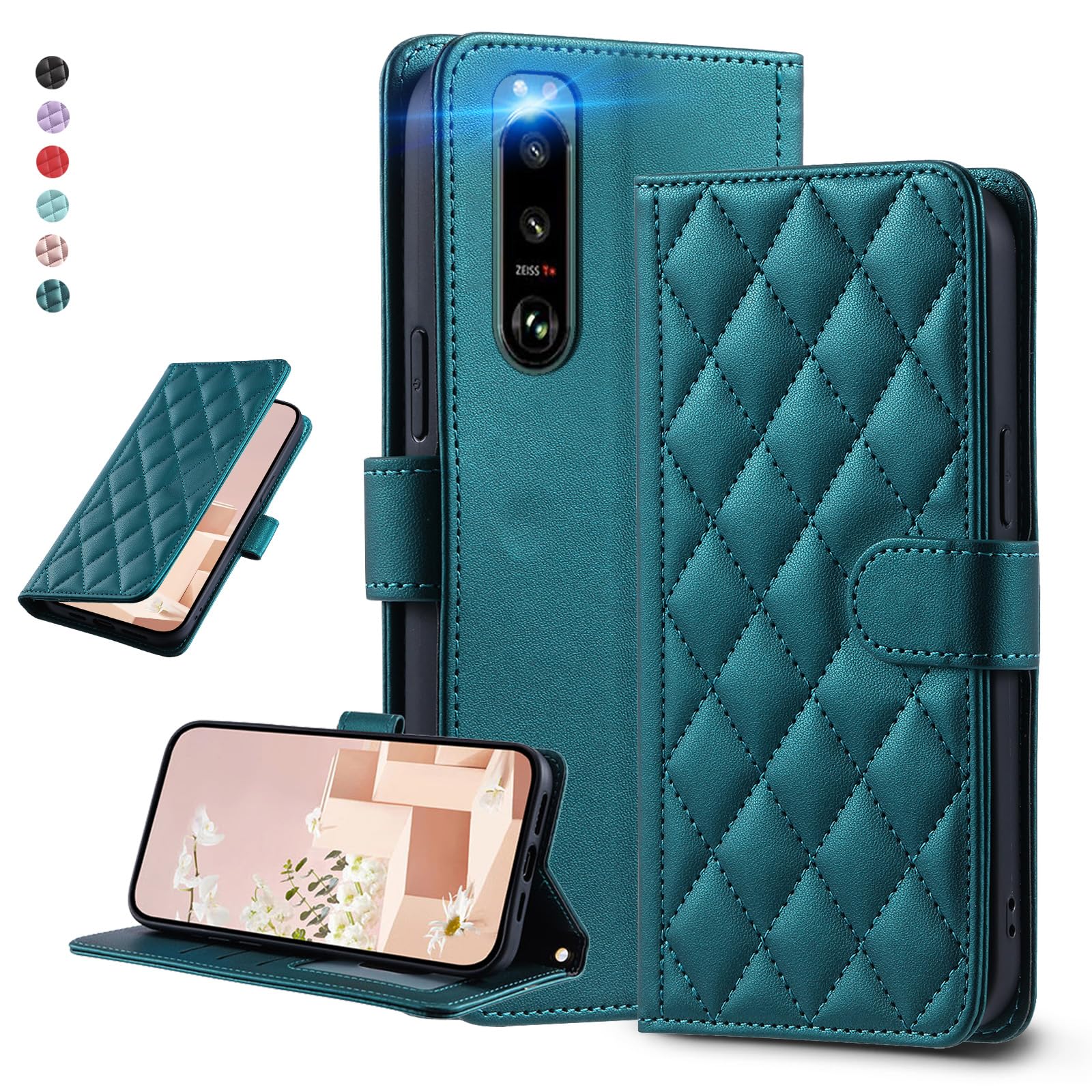 UnivoColors Quilted Leather-Style Case for Galaxy S22 5G (SCG13/SC-51C), Elegant