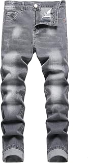 Men's Slim Fit Stretch Jeans Ripped Skinny Jeans for Men, Fashion Straight Leg Comfort Flex Waist Cargo Denim Pants