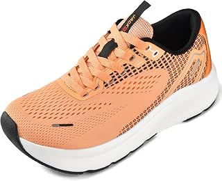 JACKSHIBO Mens Arch Support Shoes Wide Width Trainers Running Walking Athletic Tennis Orthopedic Plantar Fasciitis Workout Thick Sole