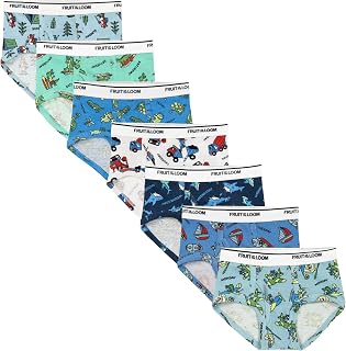 Fruit of The Loom Boys Assorted Cotton Days of The Week BriefsBriefs