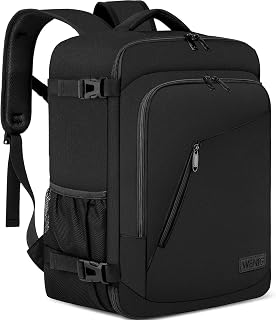 Cabin Luggage 40x30x20 for Ryanair Wizzair Travel Cabin Airplane Backpack | 24L Hand Luggage Under Seat Cabin Backpack with USB Charging Port Backpack Laptop 14 Inches Men Women Black