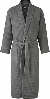 The Savile Row Company London Men's Lightweight Soft Cotton Waffle Kimono Bathrobe Dressing Gown
