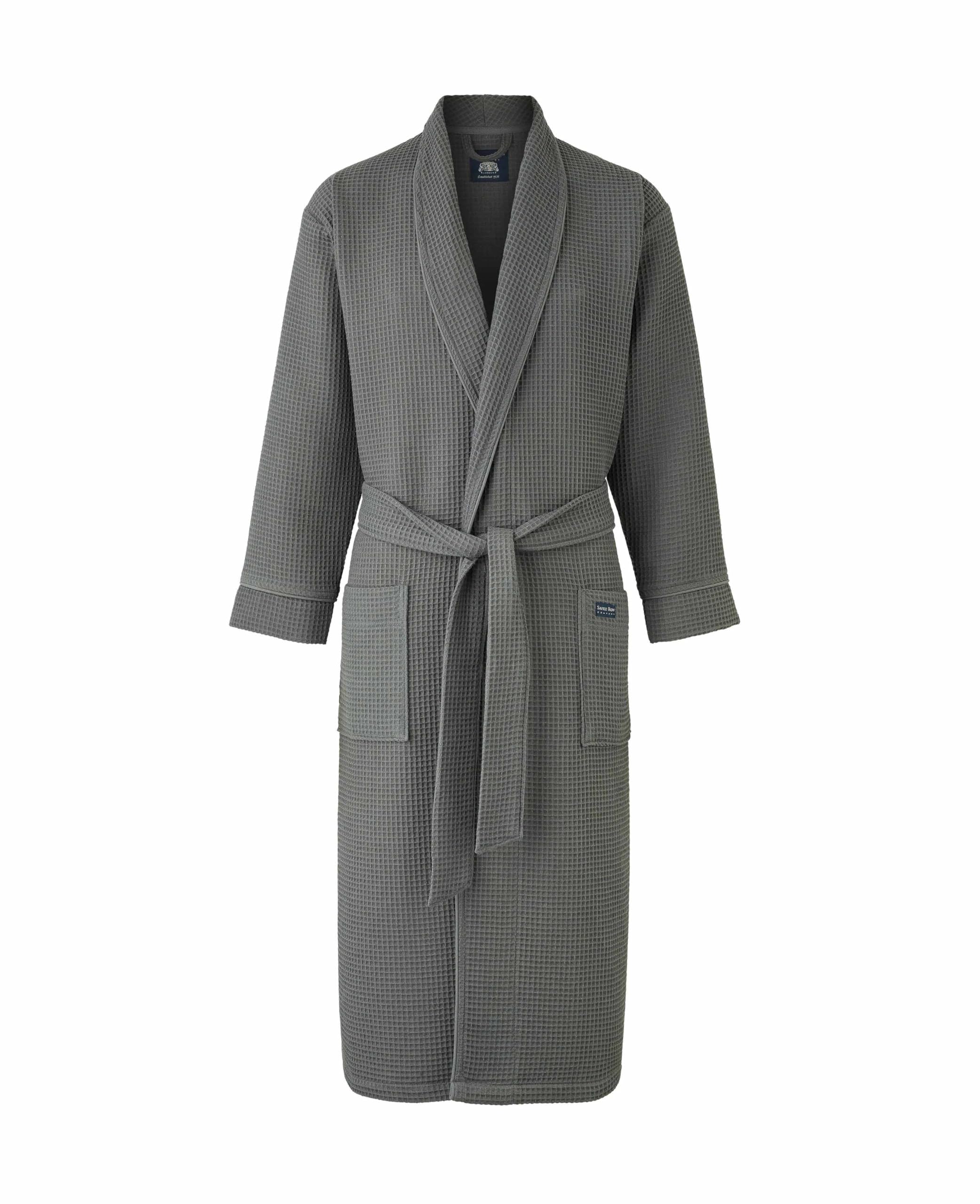 The Savile Row Company London Men's Lightweight Soft Cotton Waffle Kimono Bathro