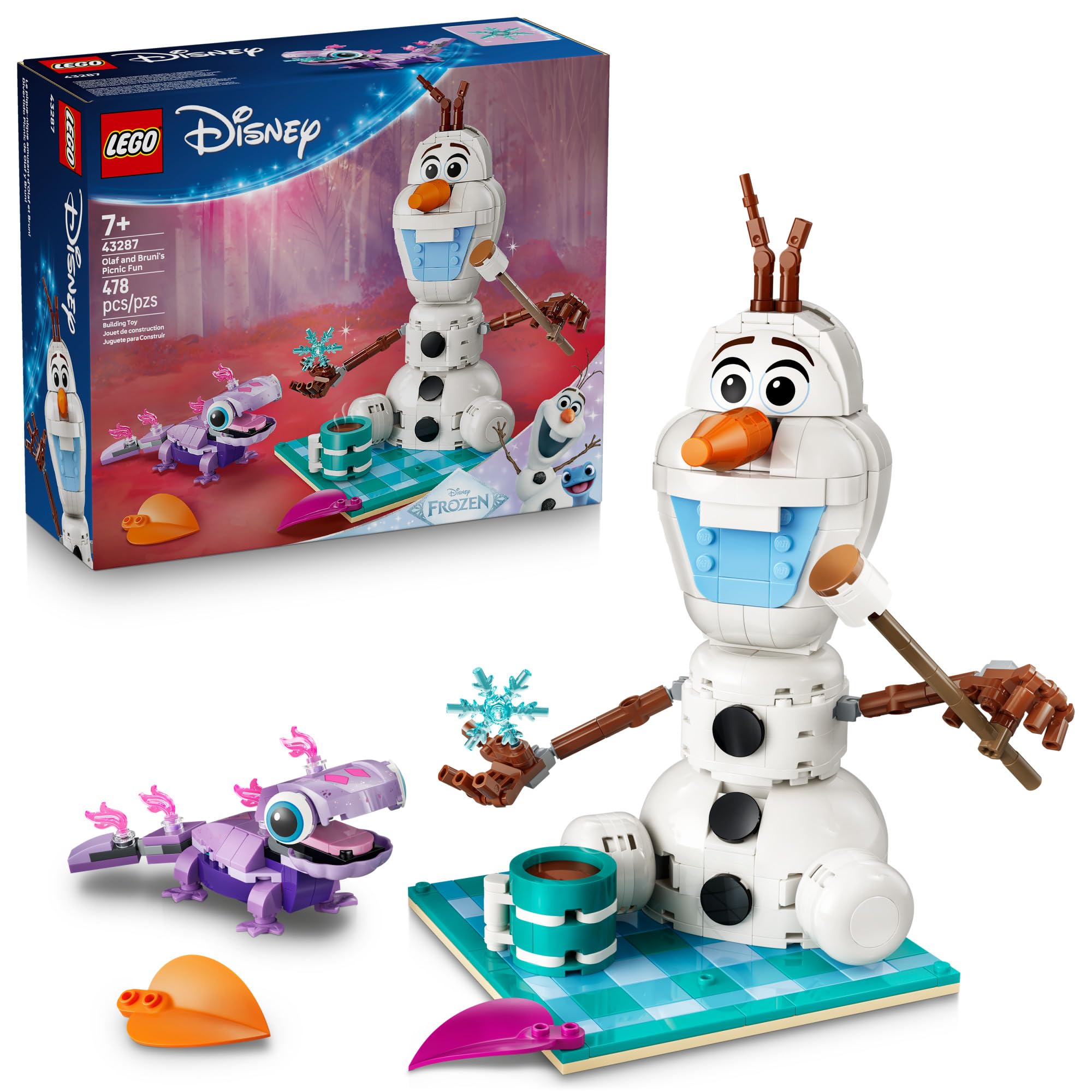 LEGO Disney Frozen Olaf and Bruni’s Picnic Fun 43287 | Building Toys for Girls &