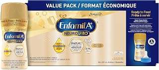 Enfamil A+ NeuroPro, Baby Formula, Ready to Feed, Nipple Ready Bottles, with Brain Building DHA and 2'FL for Immune Support, 0+ Months, 18 x 237mL