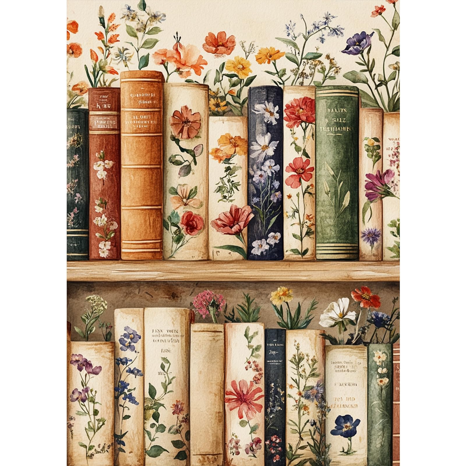RICUVED Books Diamond Art Kits for Adults, Flowers Diamond Painting Kits for Beg