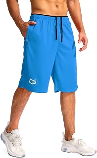 G Gradual Mens Basketball Shorts with Zipper Pocket Lightweight Quick Dry 11" Long Shorts for Men Athletic Gym