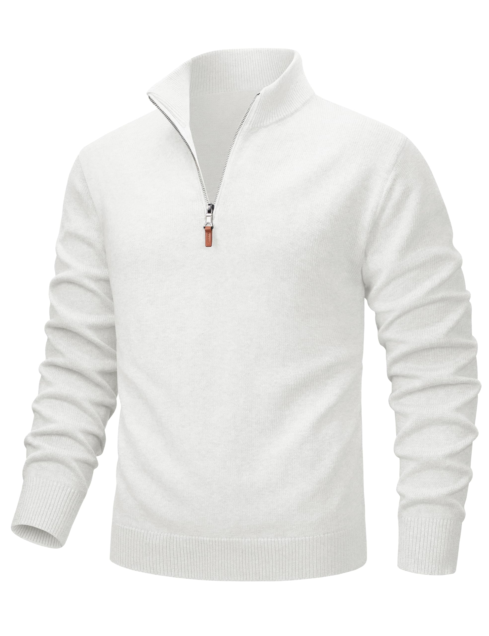 MAGCOMSEN Pullover da uomo in cotone leggero con zip a un quarto