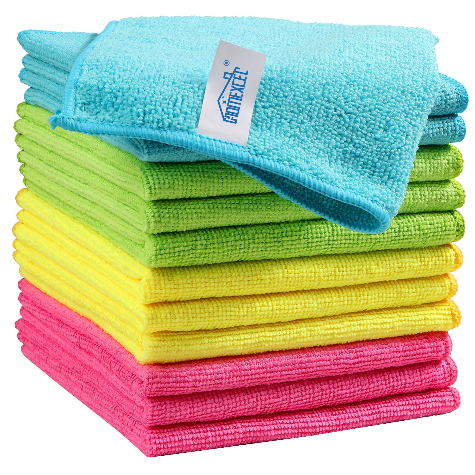 HOMEXCEL Microfiber Cloth Towels, Pack of 12 (Kitchen Cloth/Car Wash Towel/Table