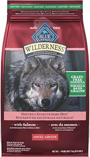 Blue Buffalo Wilderness with Salmon High Protein Grain Free Dry Dog Food for Adult Dogs, 34% Protein, Supports Immunity with Antioxidant-Rich LifeSource Bits, 2kg/4.5 lbs.