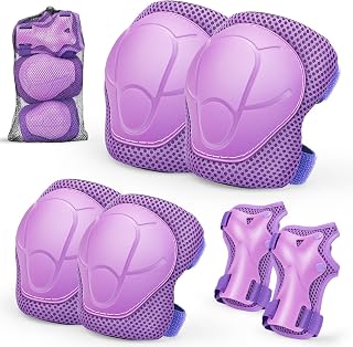 Kids Knee And Elbow Pads ,6pcs Wrist Guard Knee And Elbow Pads for Children, Kids Sports Protective Gear Set With Mesh Bag for Skateboard, Roller Skating, Biking, And Outdoor Multi-Sports