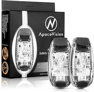 LED Safety Light (2 Pack) - Running Lights for Runners, Dogs, Walking, Kids | Lightweight & Portable Clip On Strobe Lights for Walking at Night, Bike, Stroller, Dog Collar, Jogging, Reflective Gear Vest