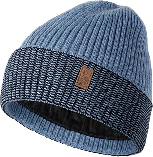 Wmcaps Mens Womens Winter Fleece Lined Beanie Hat Unisex Knitted Cuff Warm Hat