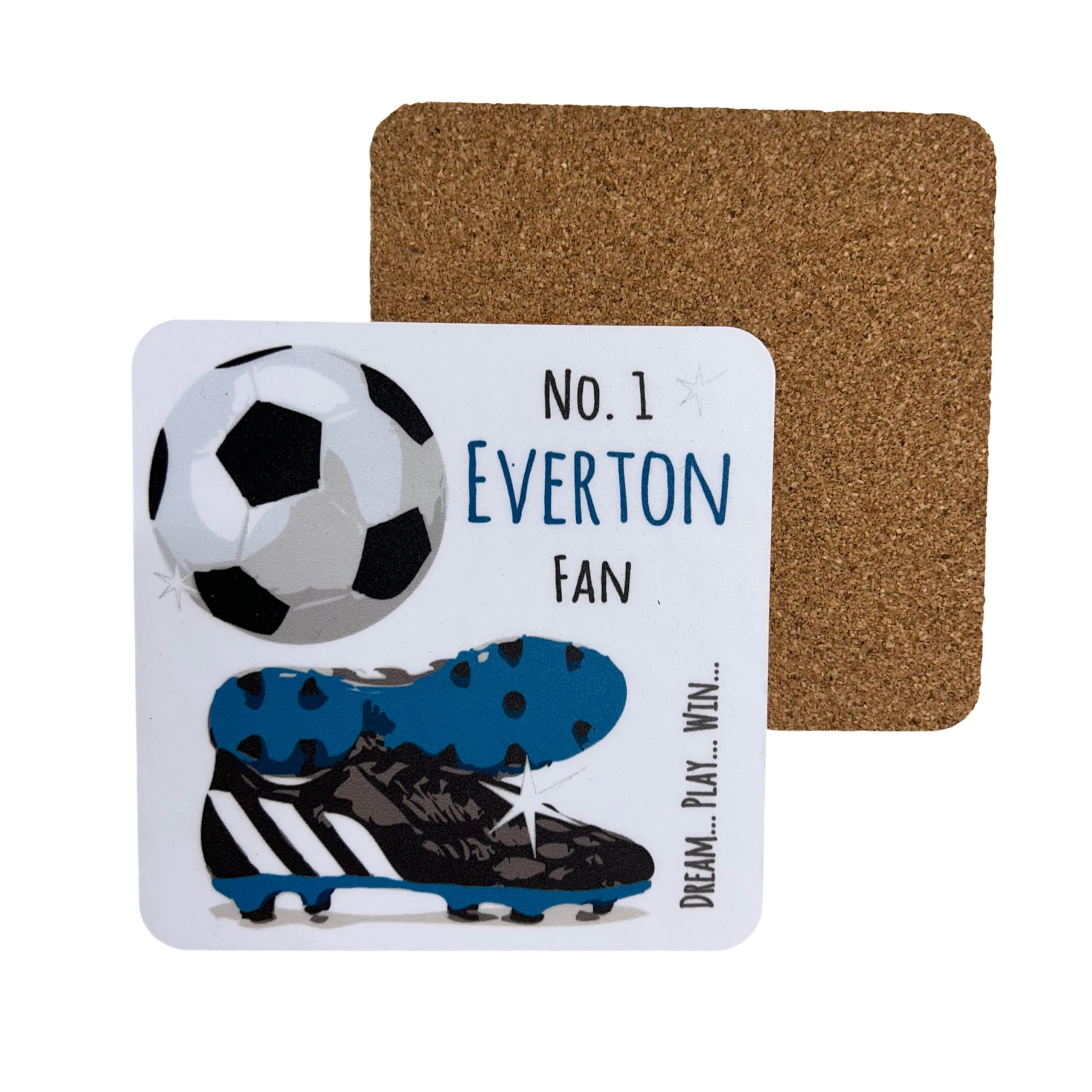 White Cotton Cards Everton Blues Toffees FC Football Club Fan - COASTER DRINK MA