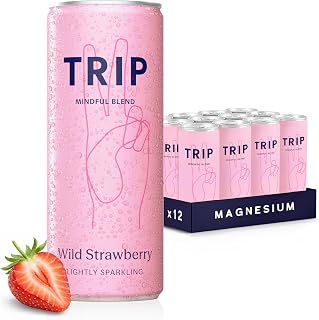 TRIP Calm Magnesium Drink, Alcohol Free Mocktail, Wild Strawberry, 12pack