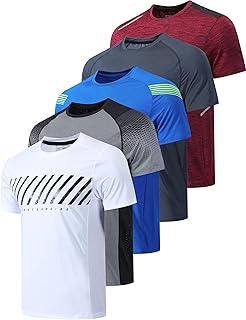 Liberty Imports Athletic Crew Neck Short Sleeve T Shirts Men's T-Shirt (Pack of 5)