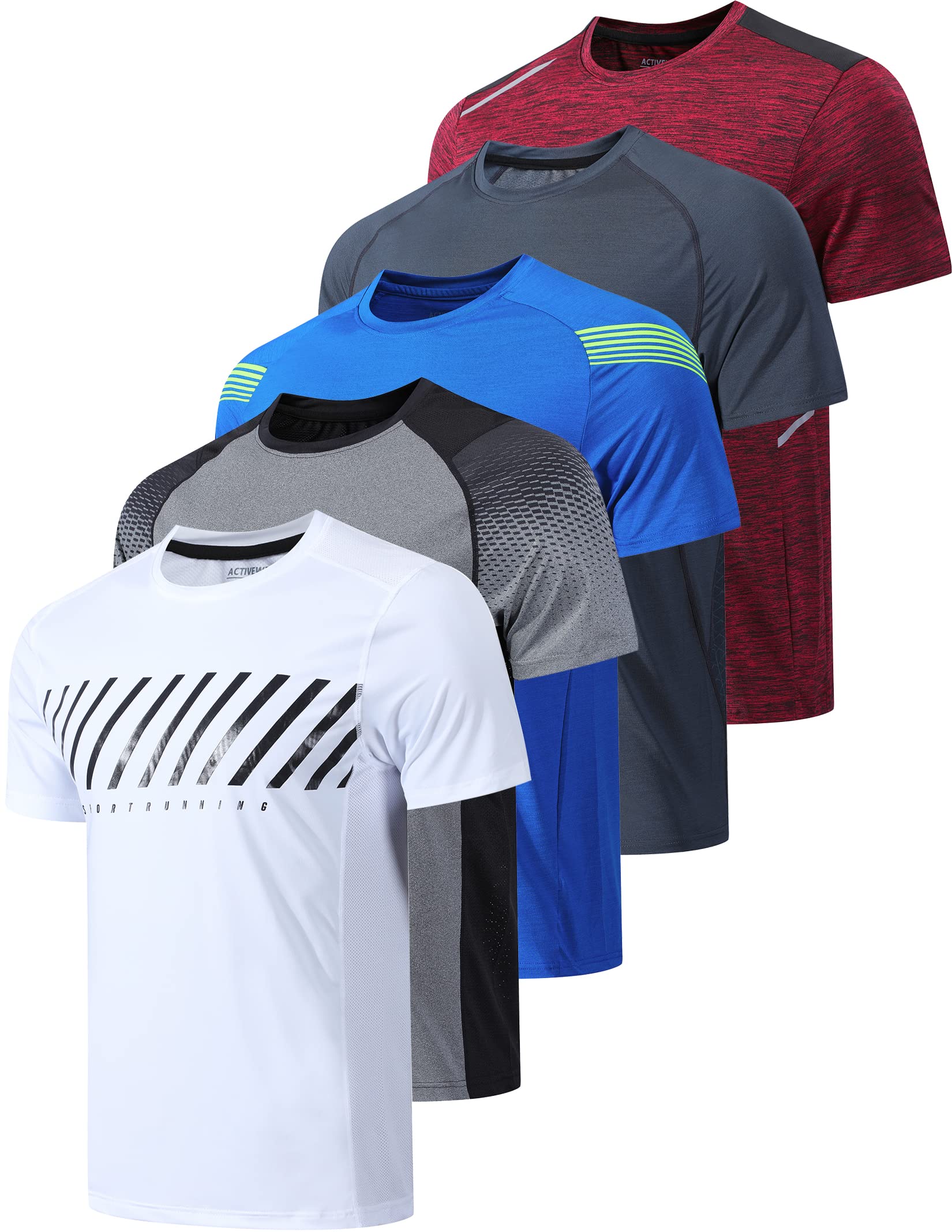 Liberty Imports Athletic Crew Neck Short Sleeve T Shirts Men's T-Shirt (Pack of 