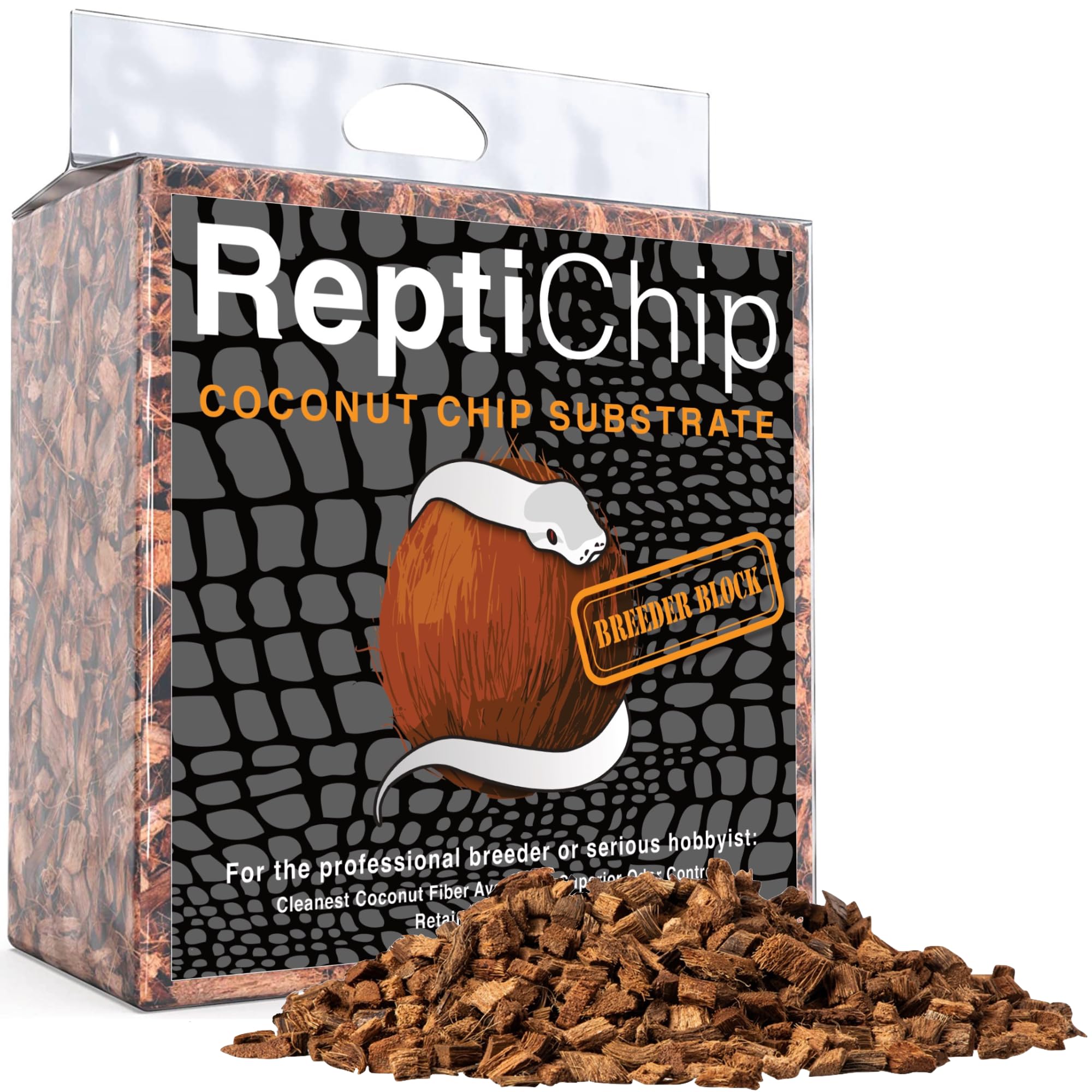 ReptiChip Reptile Substrate Coconut Chip Bedding 72 Quart Compressed Organic Coc
