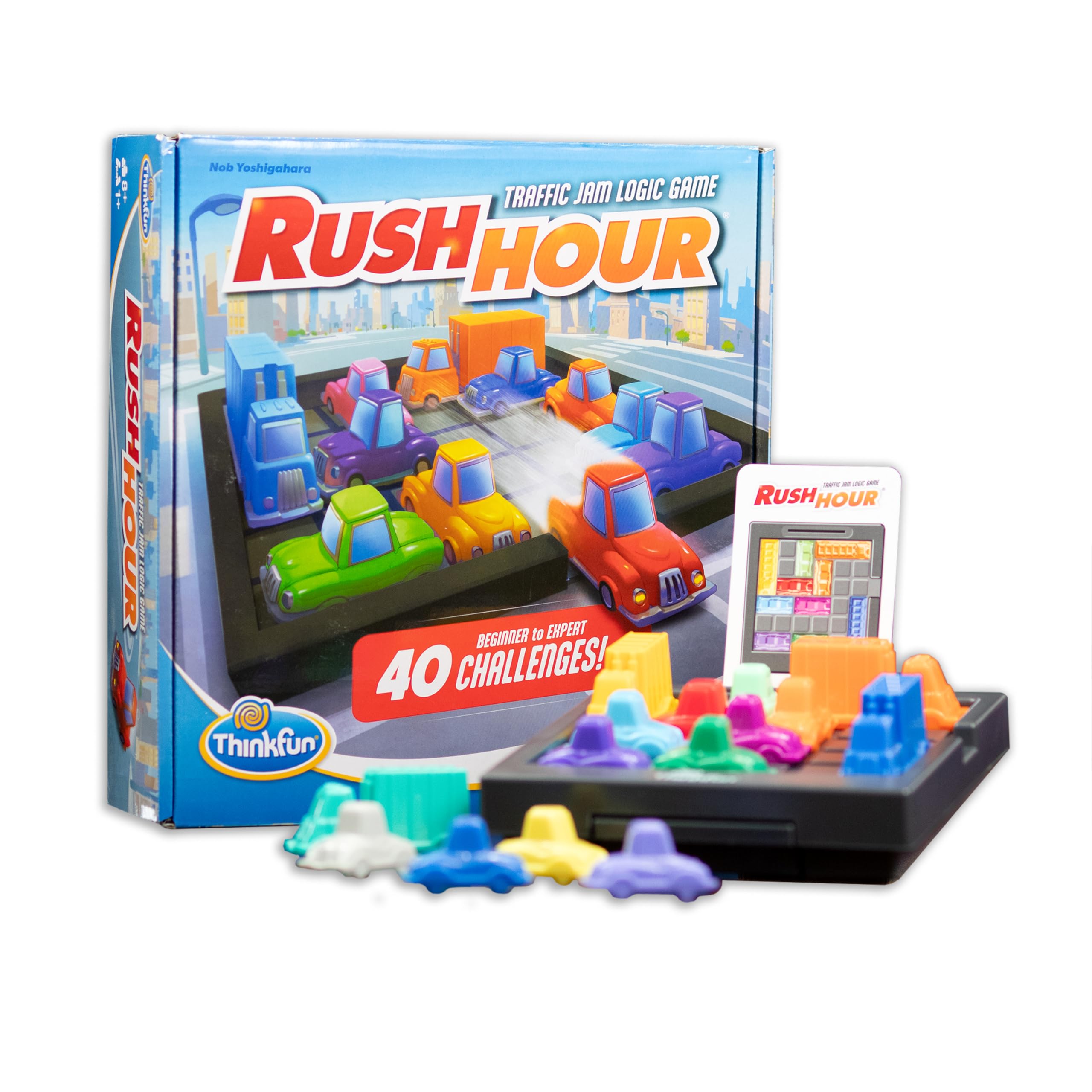 ThinkFun Rush Hour Traffic Jam Logic Game - Engaging STEM Toy for Kids Age 8 and