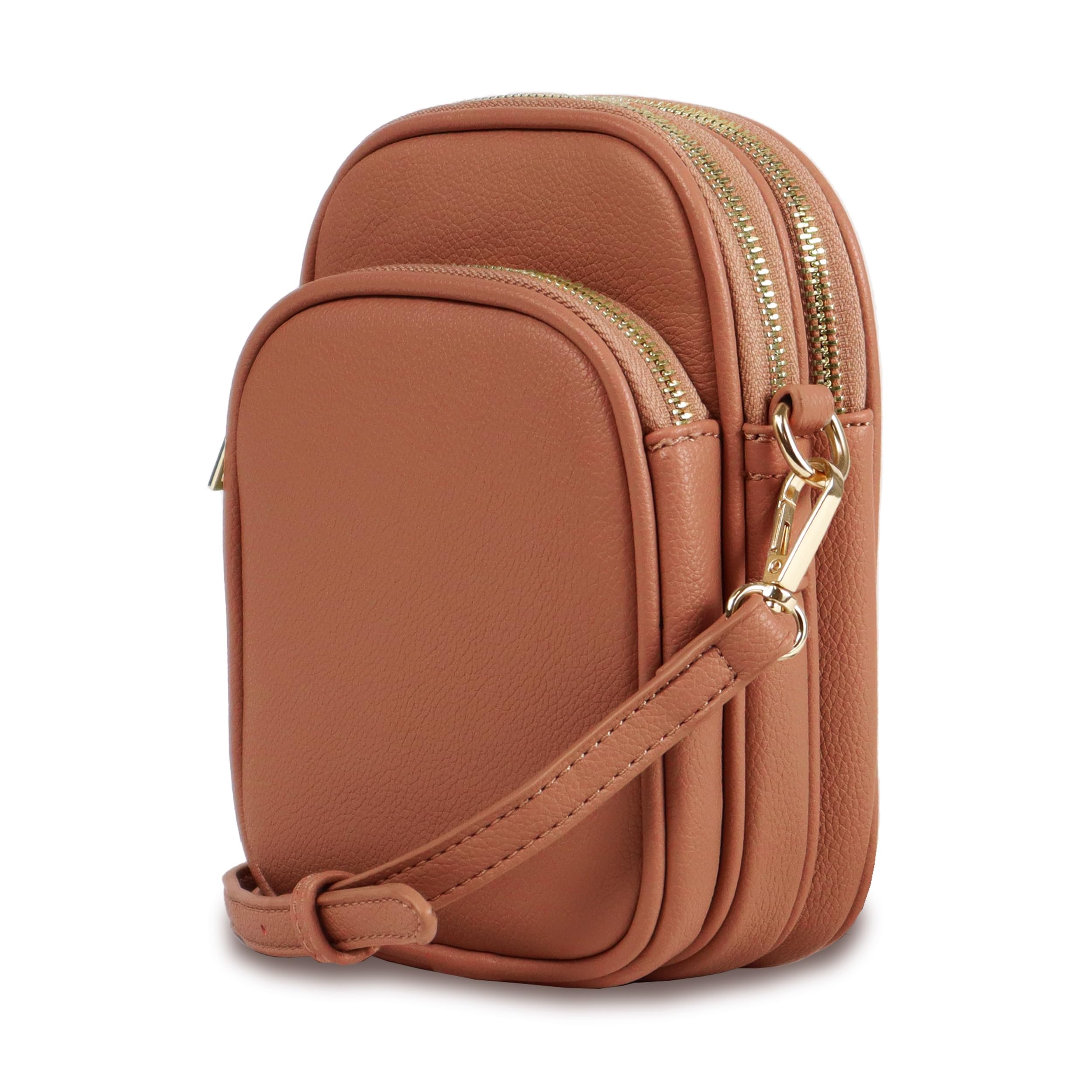 MALI+LILI Josie Stylish Lightweight Triple Compartment Cell Phone Crossbody Bag 