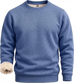 Boladeci Men's Sweatshirt Sherpa Lined Heavyweight Fleece Pullover