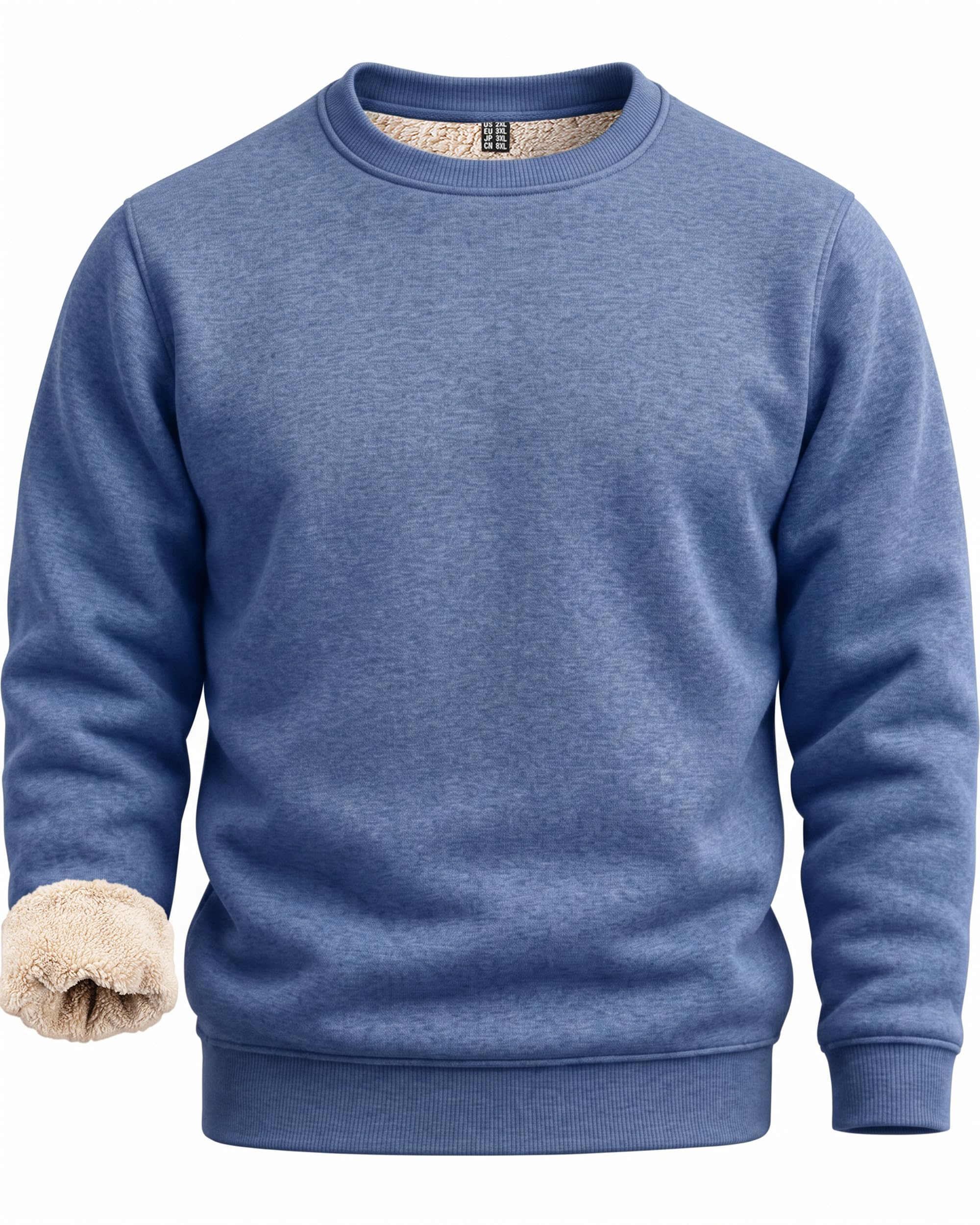Boladeci Men's Sweatshirt Sherpa Lined Heavyweight Fleece Pullover