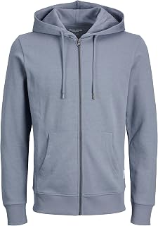 JACK & JONES mens basic zip hood