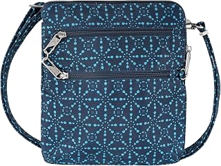 Travelon Anti-theft Classic Slim Dbl Zip Crossbody Bag, A Geo Tile, One Size