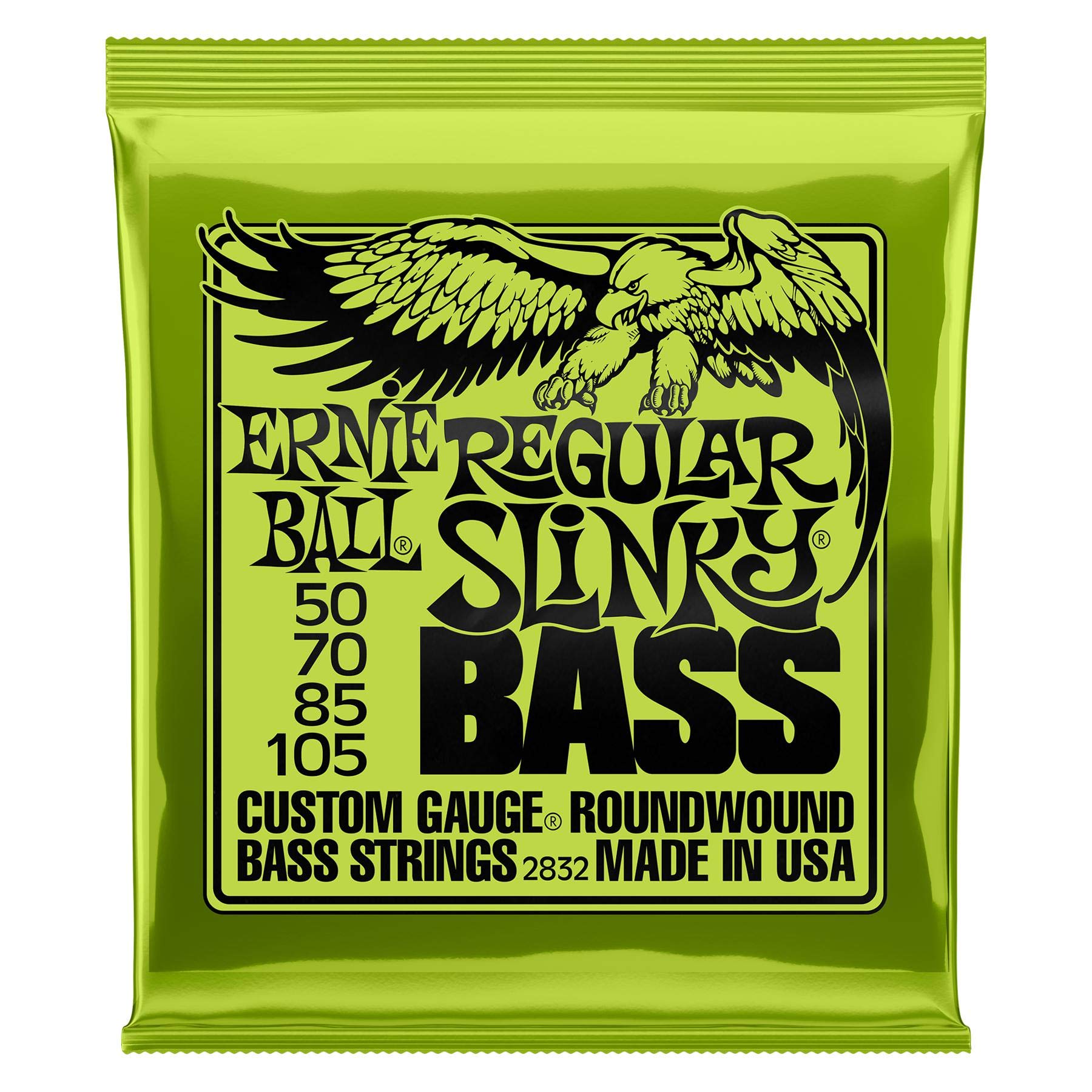 Ernie Ball Regular Slinky Nickel Wound Electric Bass Strings 50-105 Gauge