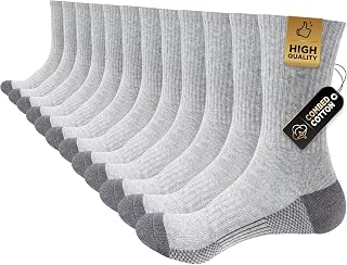 Cirorld Mens Sports Socks, 6/8 Pairs Work Boot Socks for Men & Women