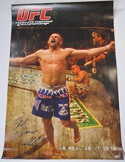 Chuck Liddell Signed Original 2007 22x34 UFC Poster BAS COA As Real As It Gets - Autographed UFC Event Poster
