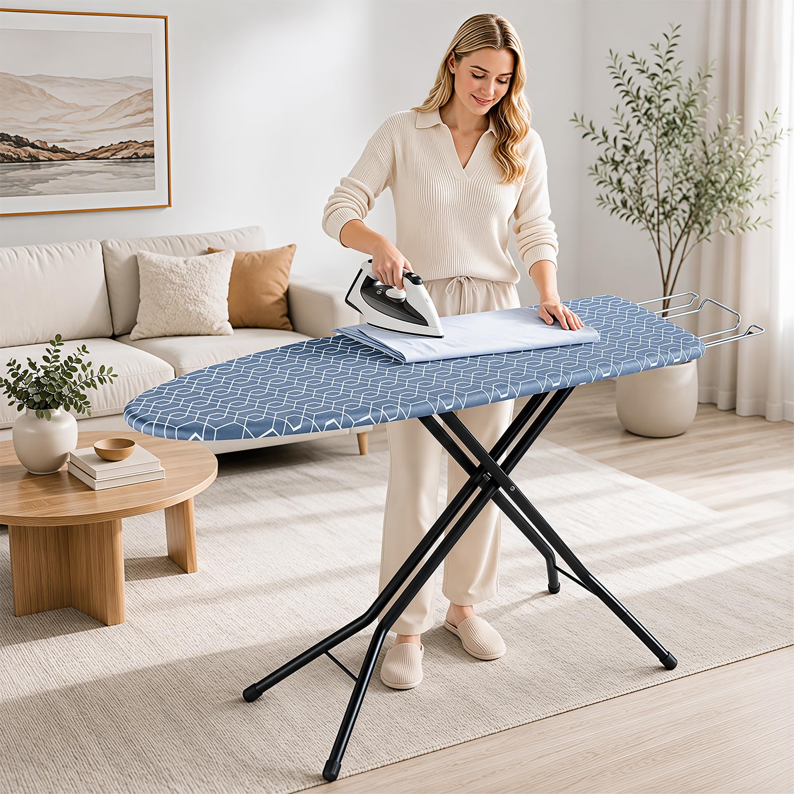 APEXCHASER Foldable Ironing Board Full Size 43x13, 7level Height Adjustable | Ir
