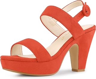 Allegra K Women's Chunky Block Heel Sandals