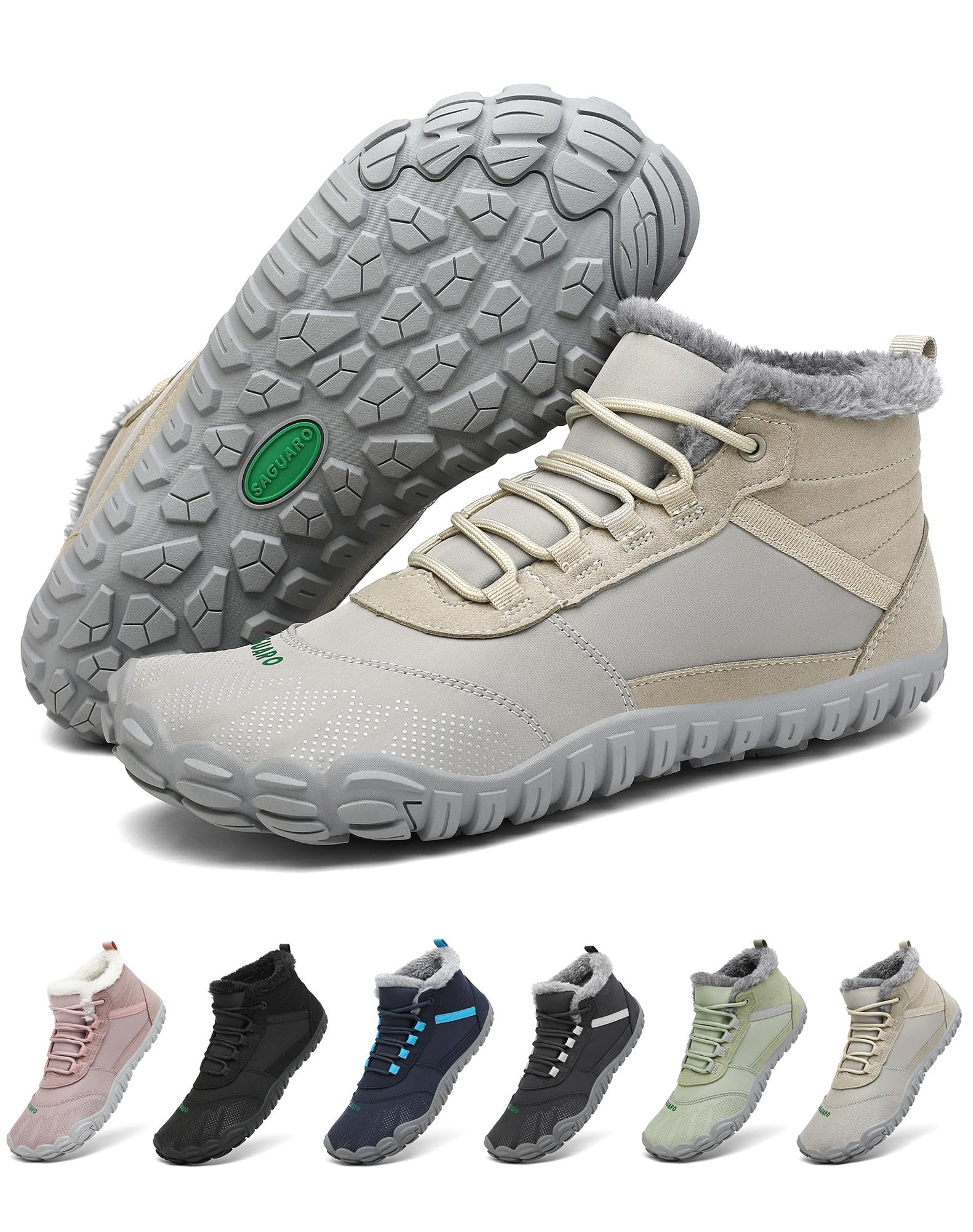 SAGUARO Barefoot Snow Boots Men Women Warm Winter Shoes Non-Slip 36-48 EU